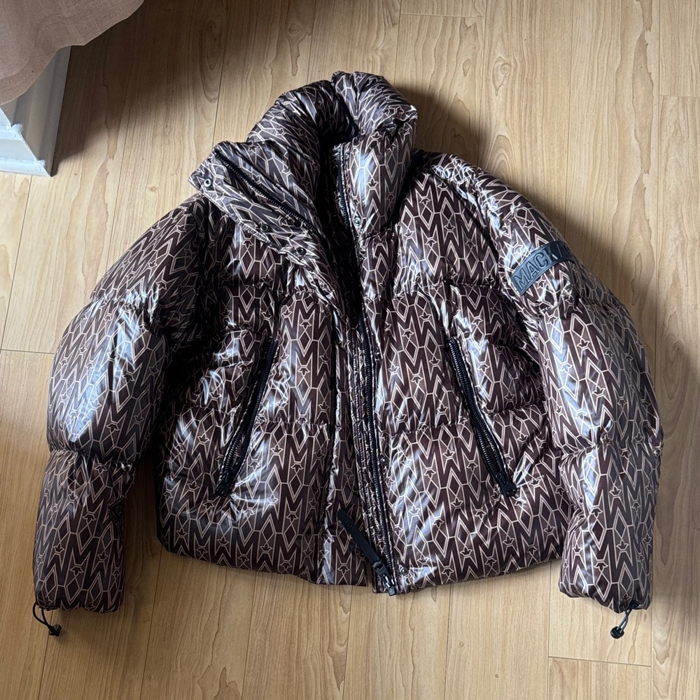 Mackage Brown Monogram Quilted Jacket
